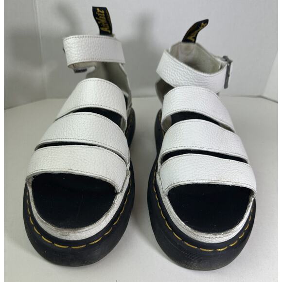 Doc Dr Martens Clarissa II Quad White Milled Nappa Leather Gladiator Sandals 11 - Picture 10 of 16